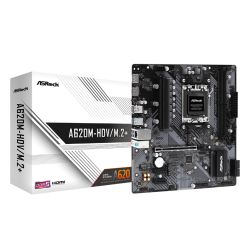 ASRock A620M-HDV/M.2+ AM5 Micro ATX Motherboard DDR5 PCIe 4.0 ASRock A620M-HDV/M.2+ AM5 Micro ATX Motherboard DDR5 PCIe 4.0